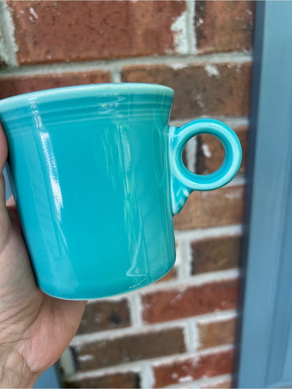 Fiesta HLC Ring Handle Turquoise Mug